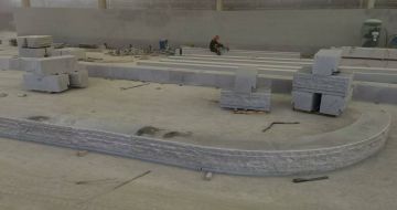 福建 芝麻白整石坐凳（光面+自然面）