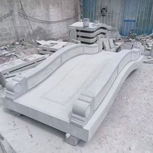 福建 芝麻灰花岗岩园林景观 小石桥