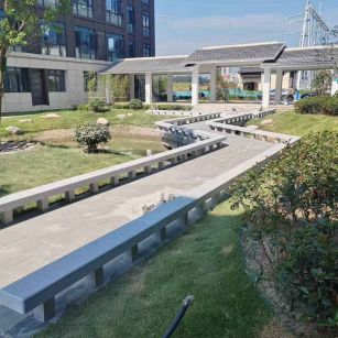 福建 芝麻灰小区坐凳&栏杆安装效果