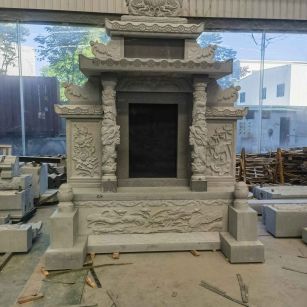 福建 芝麻灰高档墓碑、土墓，一套也支持定做