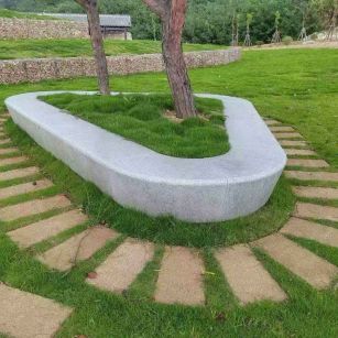 福建 芝麻白光面整石坐凳