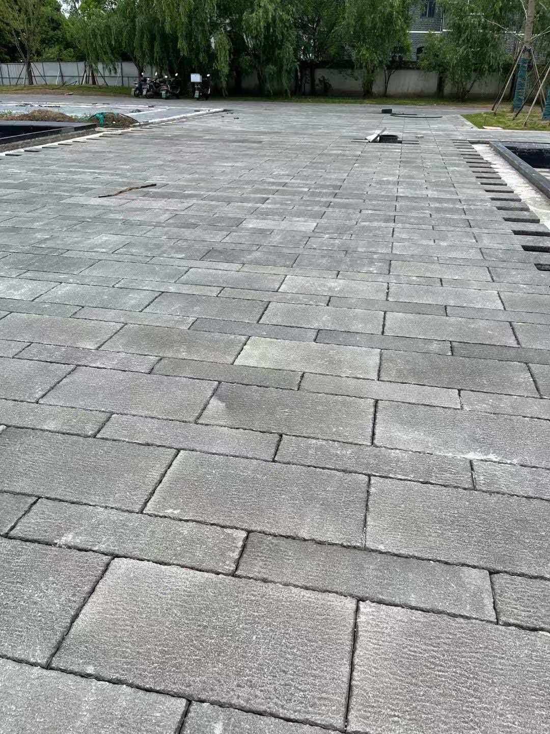 福建 工地仿古石铺装现场实拍