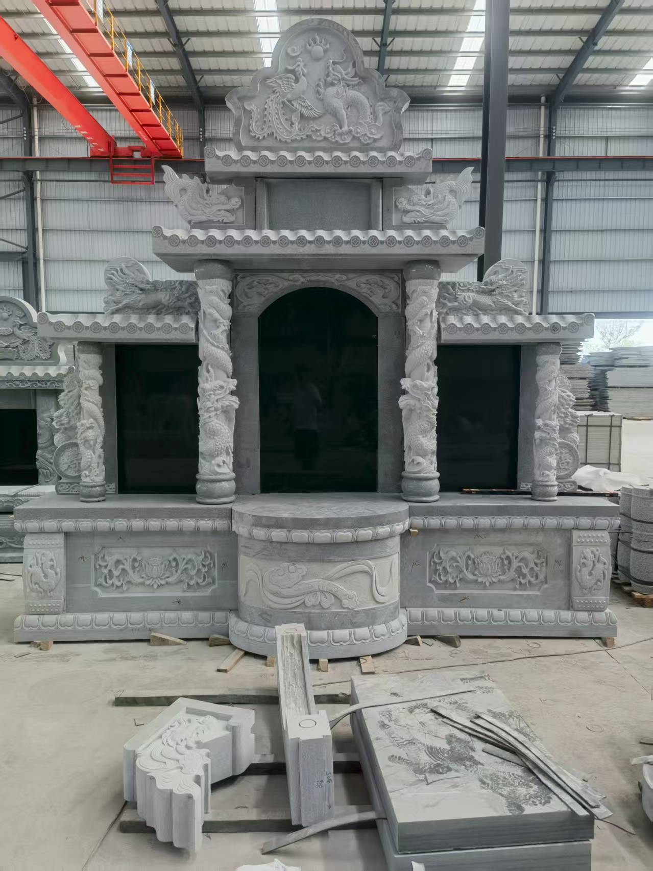 福建 芝麻灰高档墓碑，土墓，可定制