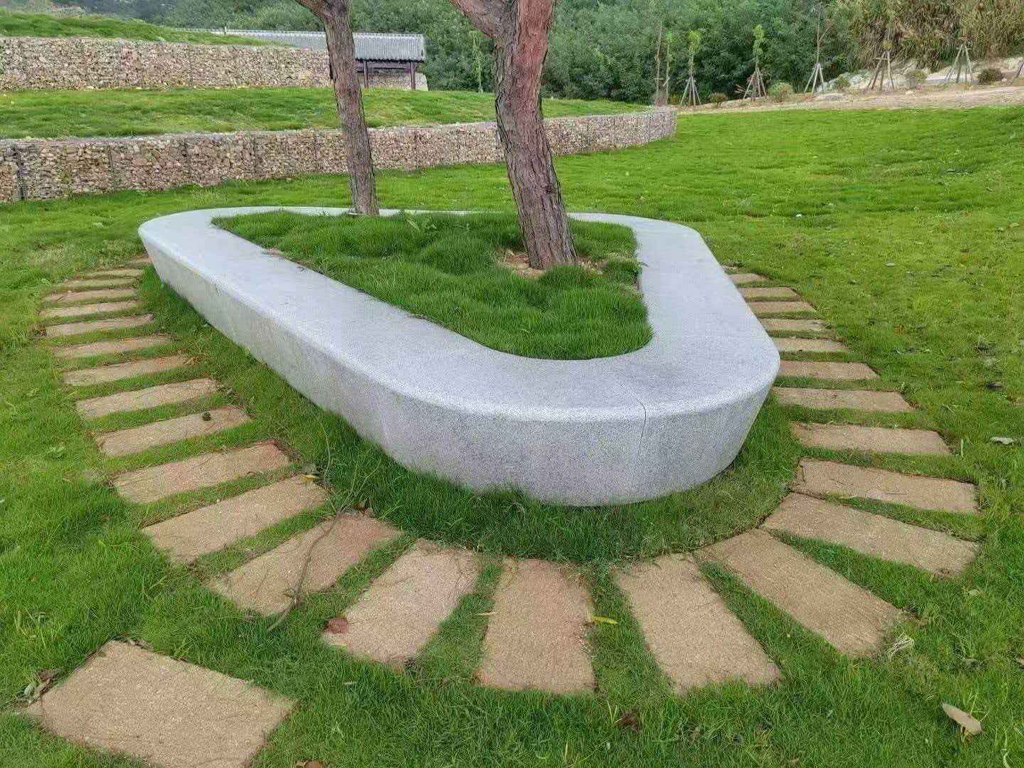 福建 芝麻白光面整石坐凳