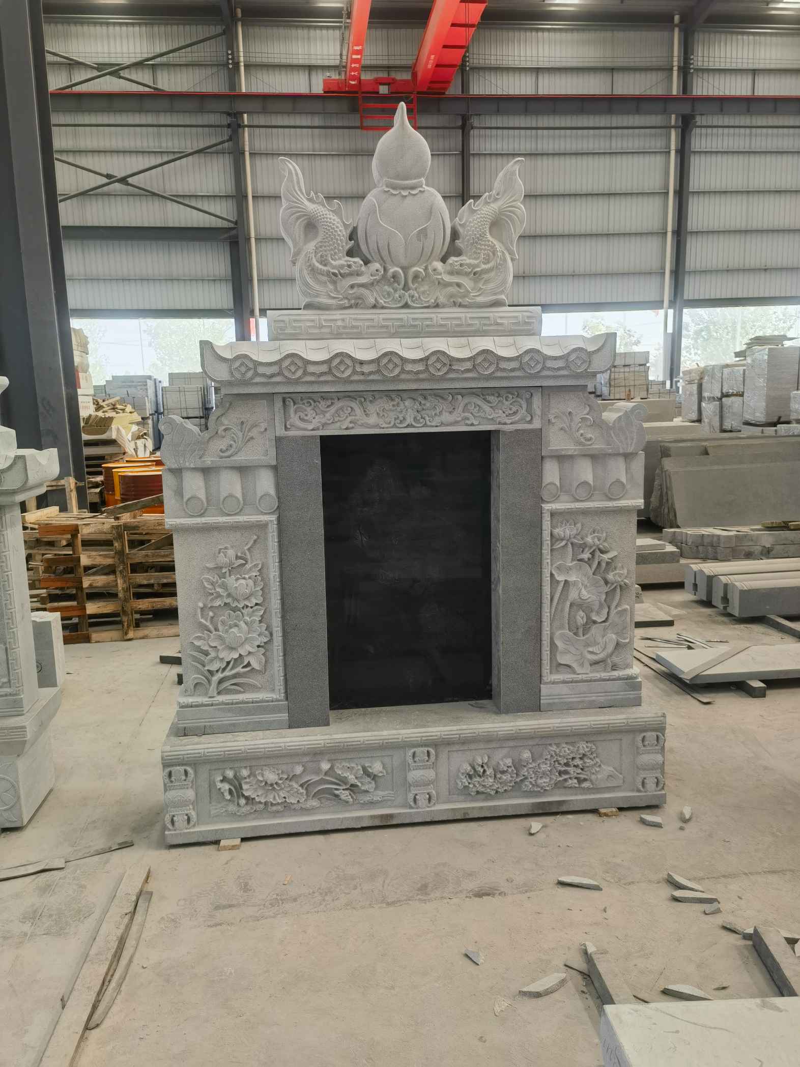 福建 芝麻灰高档墓碑、土墓，一套也支持定做